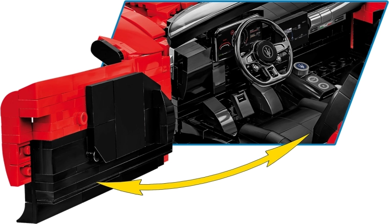 Interior detallado y réplica del motor V6