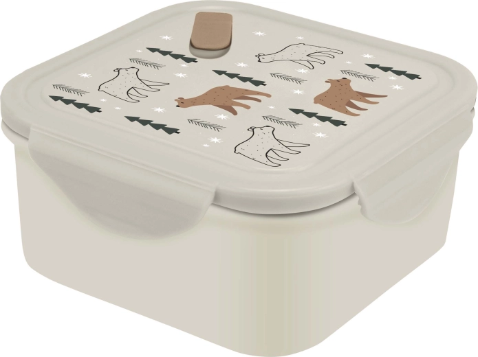 Fiambrera de plástico con válvula Kitchisimo 1200 ml oso
