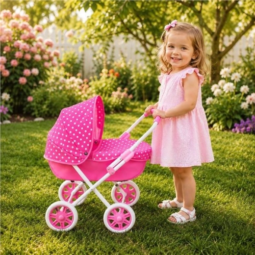 Cochecito de muñecas infantil New Baby Anička rosa