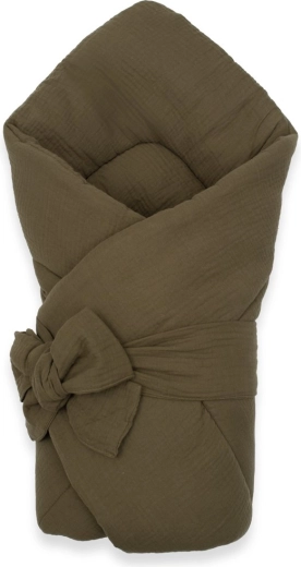 Saco envolvente de muselina con cordón NEW BABY olive