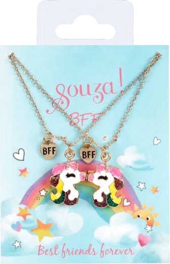 Souza! set de regalo de collares BFF unicornio - 2 unidades