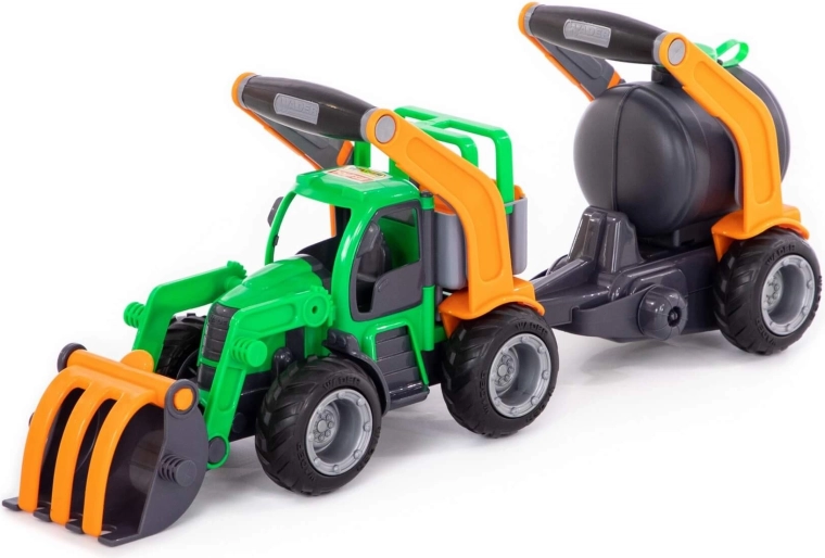 Tractor GripTruck con cargadora y cisterna