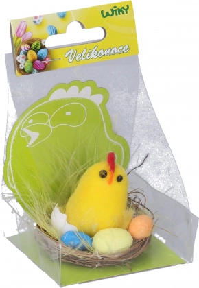 Pollito decorativo en nido
