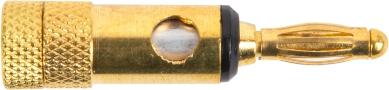 Conector banana dorado negro