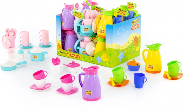 Vajilla infantil de plástico – juegos de té y cocina, 12 piezas y más