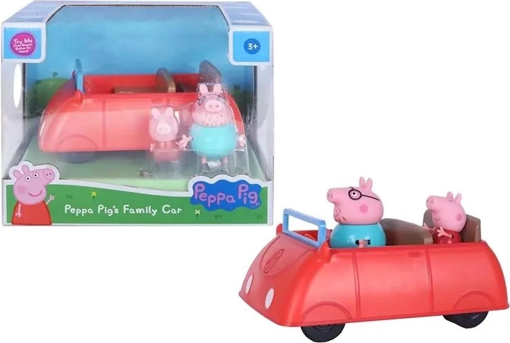 Coche familiar de Peppa Pig con 2 figuras