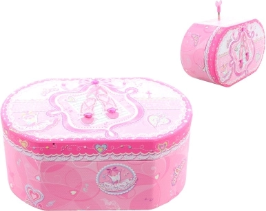 Joyero musical rosa con bailarina de ballet