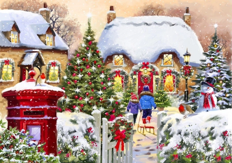 Puzzle Casita de invierno 1000 piezas
