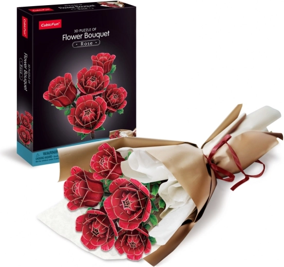 Puzzle 3D gran ramo de rosas