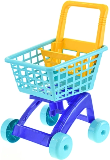 Carrito de la compra infantil azul 58 cm