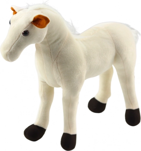 Caballo de peluche blanco 40 × 37 cm