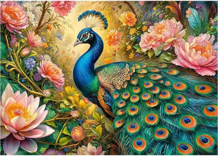 Puzzle Pavo en el paraíso 1000 piezas
