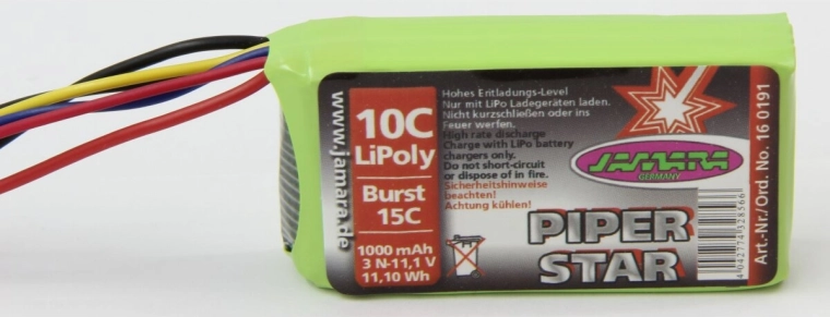 Batería para Piper Super Cub EPP de 11,1 V y 1000 mAh