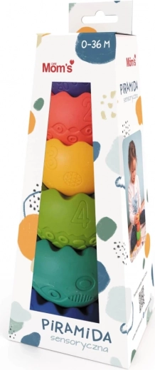 Pirámide sensorial pastel para bebés