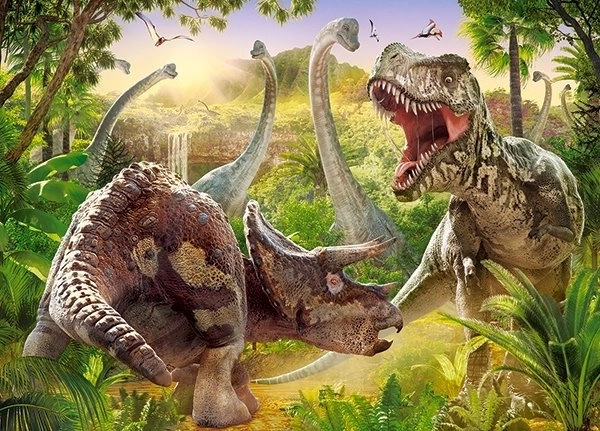 Puzle de 180 piezas Dinosaur Battle