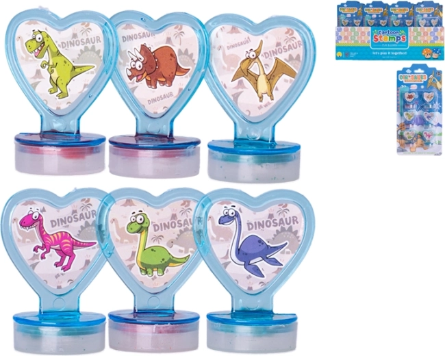 Sellos autoentintables de dinosaurios – set de 6 uds.
