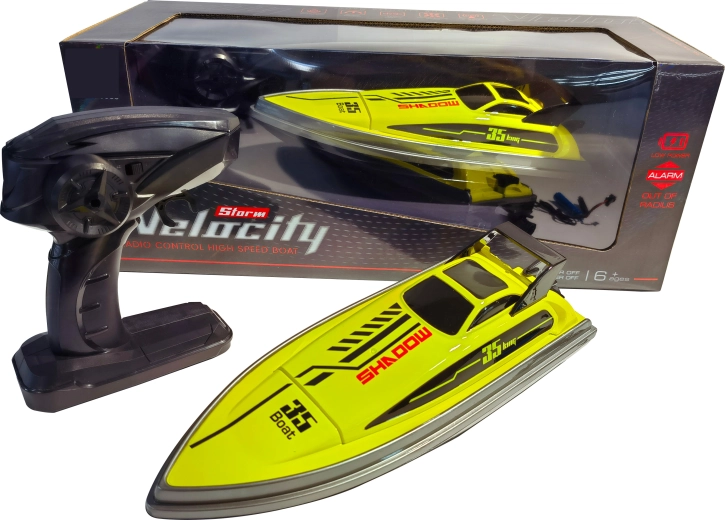 Lancha de carreras R/C Shadow 35 high speed 1:16 amarilla/negra