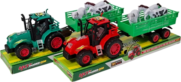 Tractor interactivo con remolque y animales de granja SWEDE