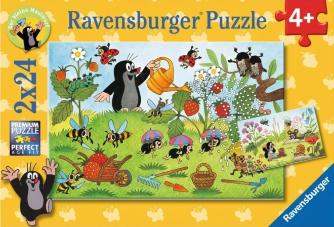 Puzzle RAVENSBURGER El Topo en el jardín 2×24 piezas