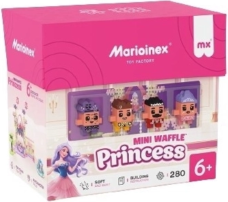 Set de construcción Mini Waffle Princesa 280 piezas Marioinex
