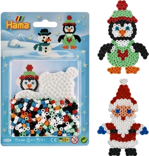 Set de cuentas termoadhesivas pingüino