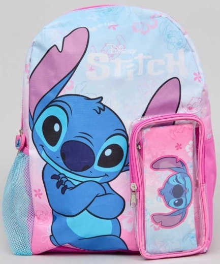 Mochila infantil preescolar Stitch con estuche