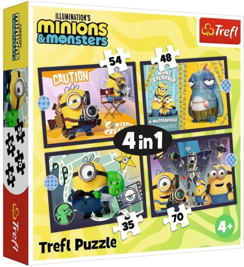Puzle 4 en 1 Nuevas aventuras de los Minions