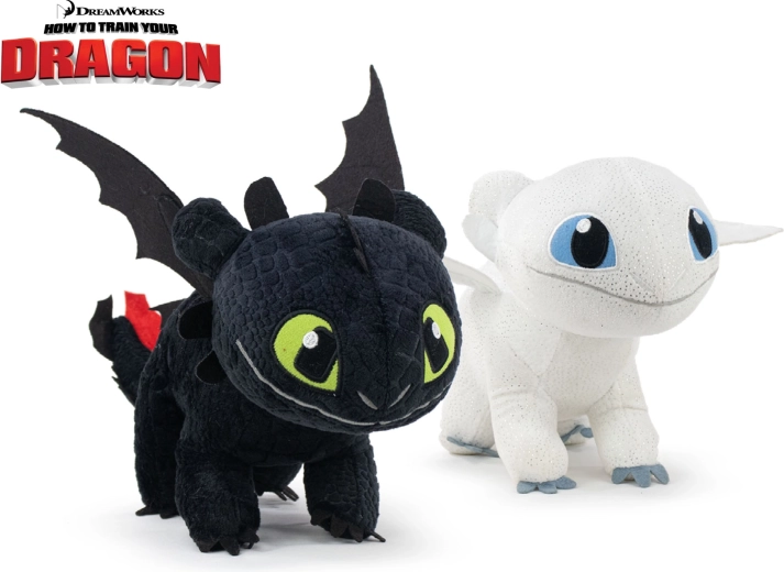 Cómo entrenar a tu dragón – dragón de peluche Desdentao/Chisparrápida 22 cm