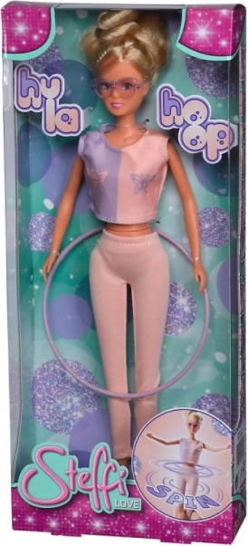 Muñeca Steffi con aro de Hula Hoop