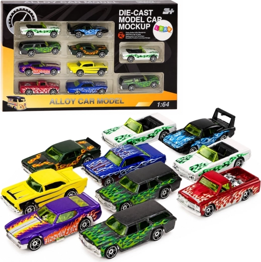 Colección de cochecitos metálicos 1:64 - 10 uds