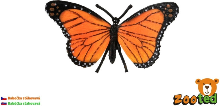 Figura de mariposa monarca migratoria Zooted de 11 cm