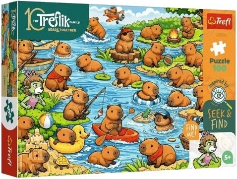 Puzzle Trefl Seek and Find capibaras 100 piezas