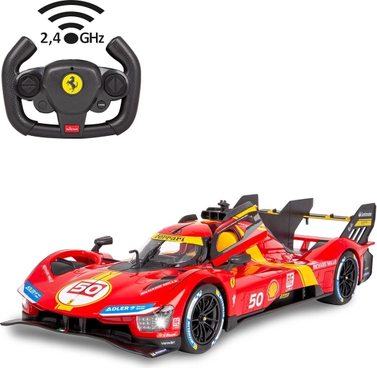 Coche RC Ferrari 499P a escala 1:14, rojo