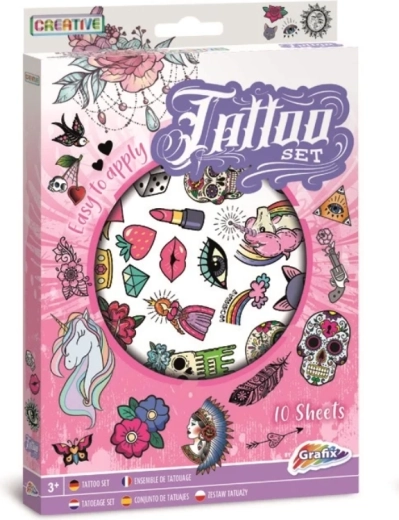 Set de tatuajes temporales para niñas Grafix