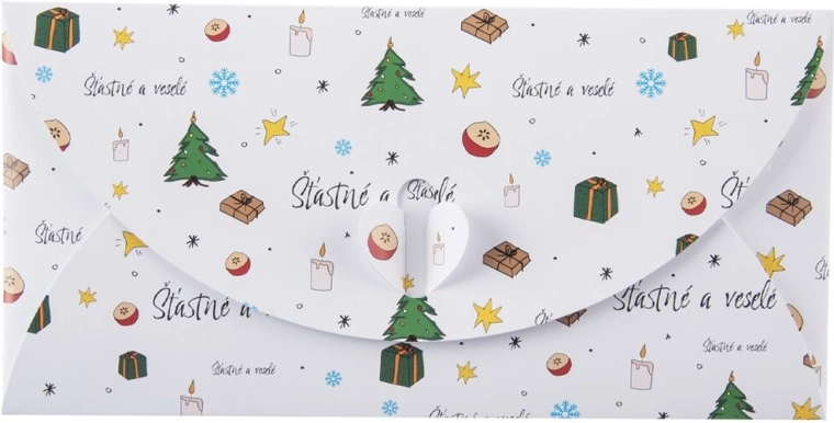 Sobre navideño de papel «Felices fiestas» (CZ/SK)