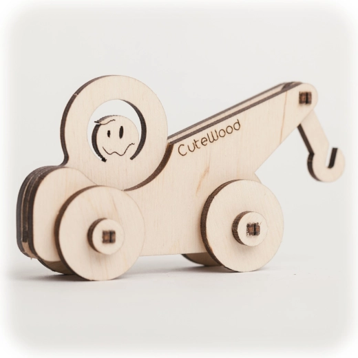 CuteWood rompecabezas 3D de madera: grúa de remolque