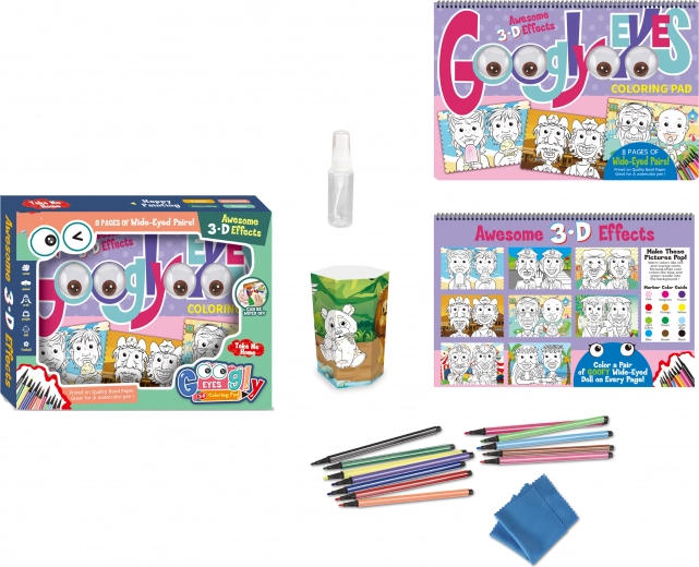 Libro para colorear borrable con gafas 3D