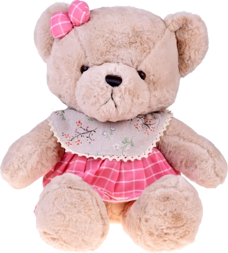 Osito de peluche Zuzia 58 cm con vestido vintage rosa