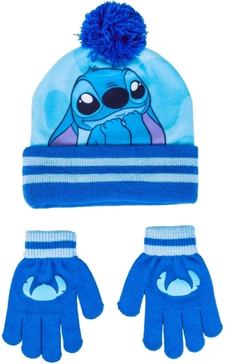 Conjunto infantil de gorro y guantes Lilo y Stitch