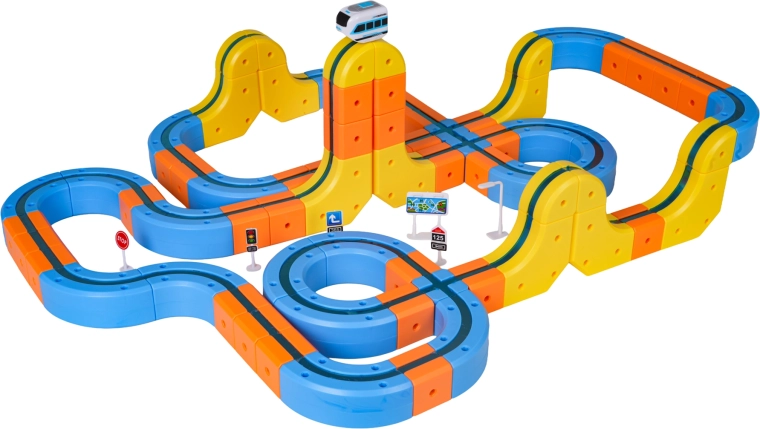 Pista variable con bucles y curvas