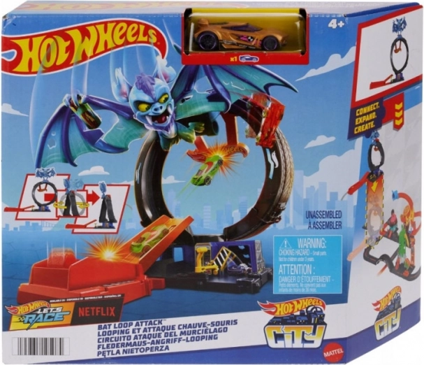 Hot Wheels City bucle murciélago Bat Loop Attack + coche