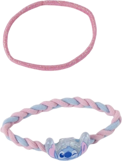 Coletero y diadema trenzada con colgante de Stitch
