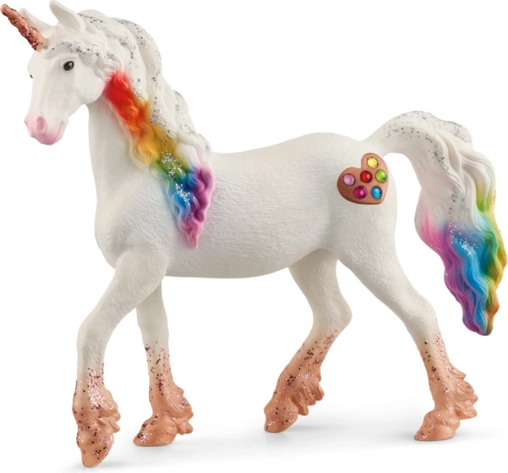 Schleich bayala yegua unicornio arcoíris con corazoncitos