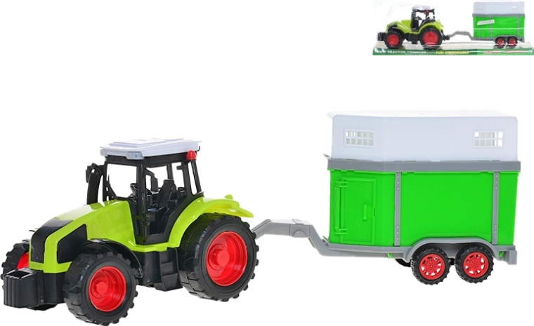 Tractor con remolque para caballos con mecanismo de inercia, 36 cm
