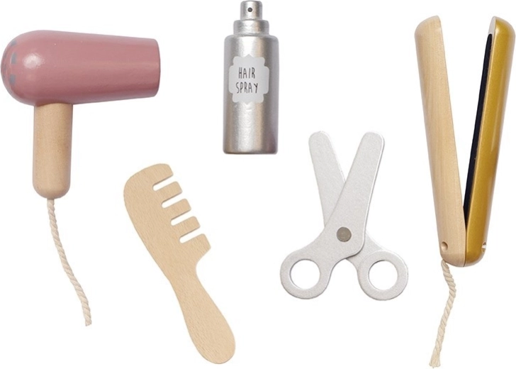 Equipamiento completo para jugar a un salón de peluquería