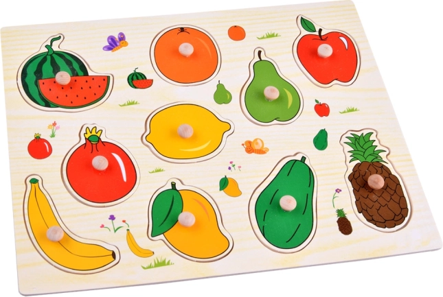 10 piezas de frutas para aprender jugando
