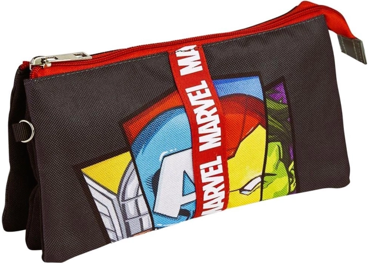 Estuche Marvel Avengers con 3 compartimentos