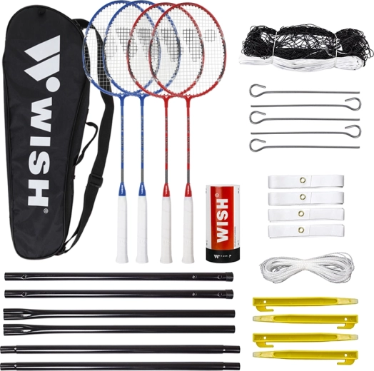 Set de bádminton WISH ALUMTEC 5566 rojo‑azul