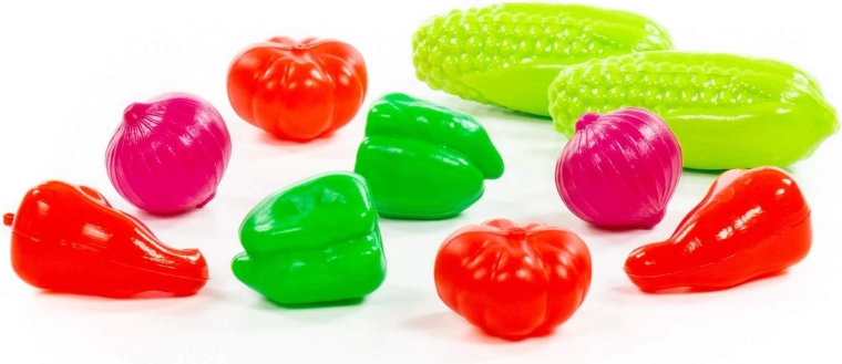 10 piezas de verduras para la cocinita infantil