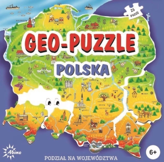 Geo puzzle Polonia – mapa con 25 piezas